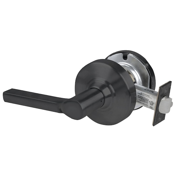 Schlage Grade 1 Exit Lock, Latitude Lever, Non-Keyed, Matte Black Finish, Non-Handed ND25D LAT 622 - main